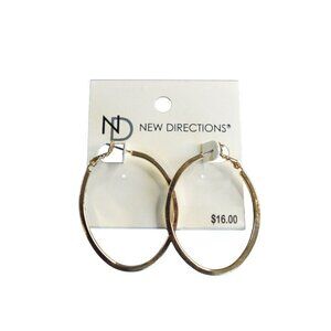 New Directions Gold-Tone Hoop Earrings
